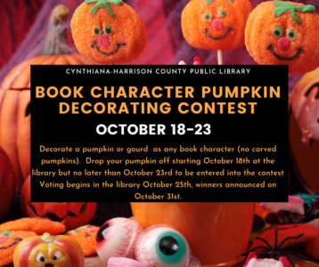 Book Character Pumpkin Decorating Contest