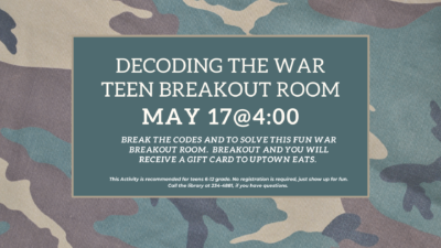 Decoding The War Teen Breakout Room