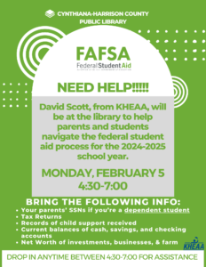FAFSA (Free Application for Federal Student Aid) Help!