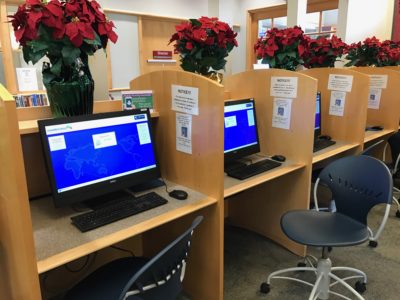 User computers at the library