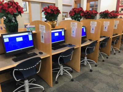 Personal computers for library patrons