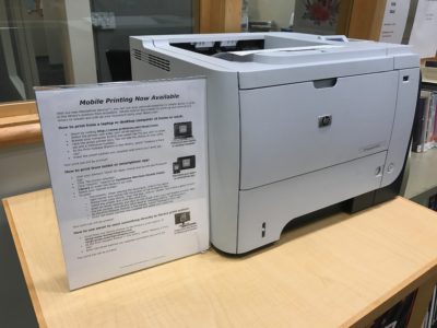 Mobile printing services at the library